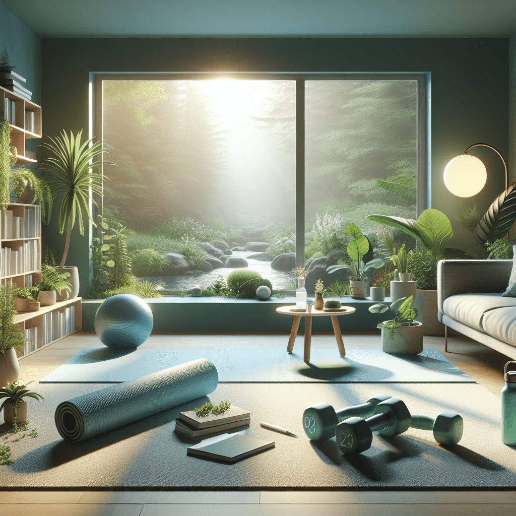 treino em casa focado na saúde mental e bem-estar