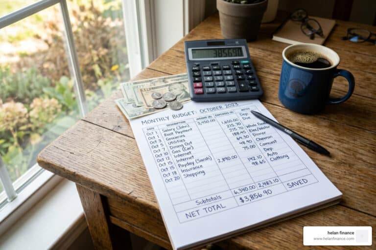 budget calculation sheet